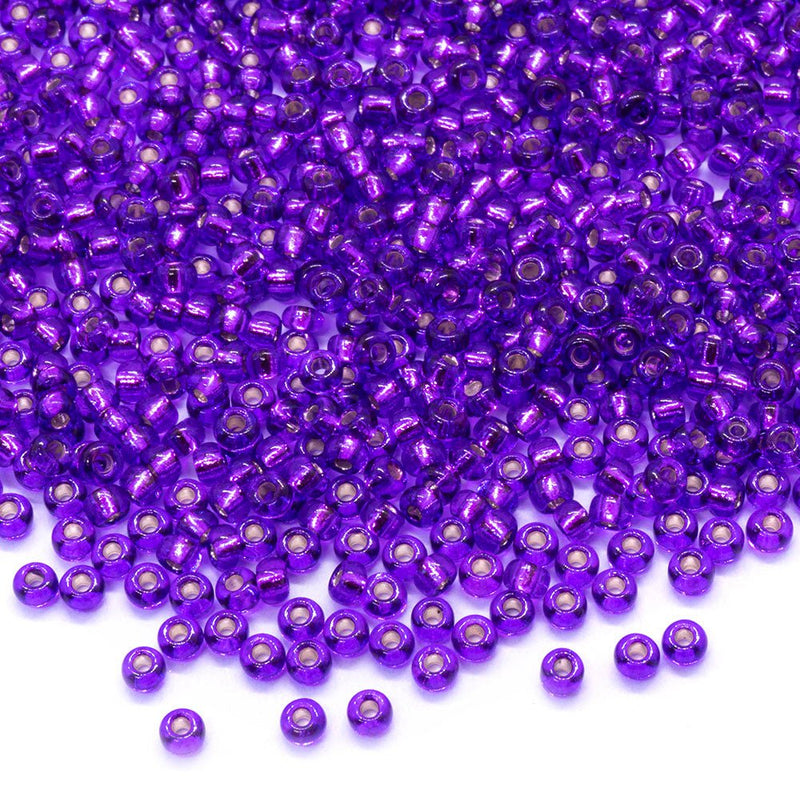 Load image into Gallery viewer, Miyuki Rocailles Silver Lined Seed Beads 11/0 Magenta - Affordable Jewellery Supplies

