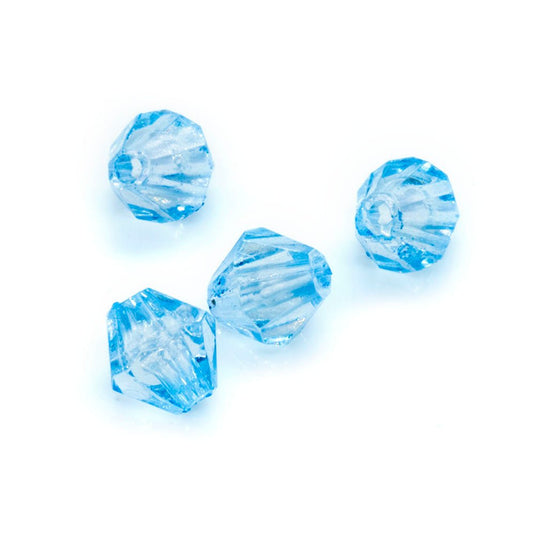 Acrylic Bicone 6mm Light blue - Affordable Jewellery Supplies