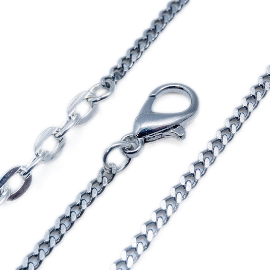 304 Stainless Steel Curb Chain Twist Link Chains 60cm x 3mm x 2.2mm Silver - Affordable Jewellery Supplies