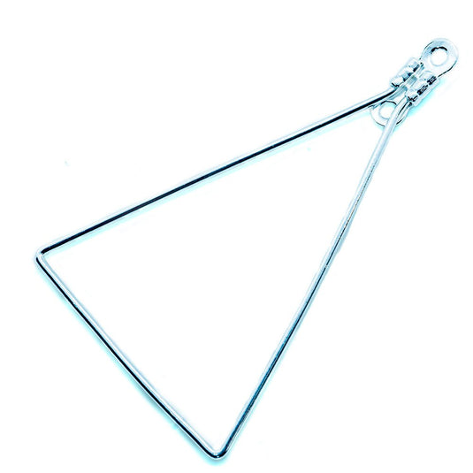 Triangle Beading Hoop 39.5mm x 25mm Silver - Affordable Jewellery Supplies