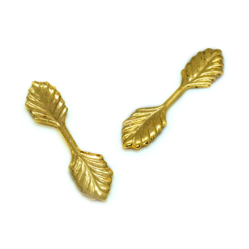 Load image into Gallery viewer, Bail - Fold Over - Double Leaf 22mm x 5mm Gold - Affordable Jewellery Supplies
