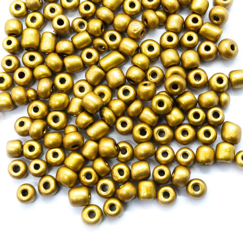Load image into Gallery viewer, Baking Glass Seed Beads 6/0 4-5mm x3-4mm Goldenrod - Affordable Jewellery Supplies
