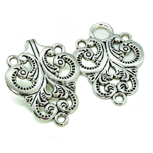 Extra Large Hook and Eye Clasp 67mm x 28mm Antique Silver - Affordable Jewellery Supplies