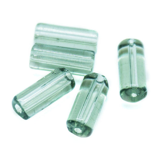 Glass Cylinder 8mm x 4mm Grey - Affordable Jewellery Supplies