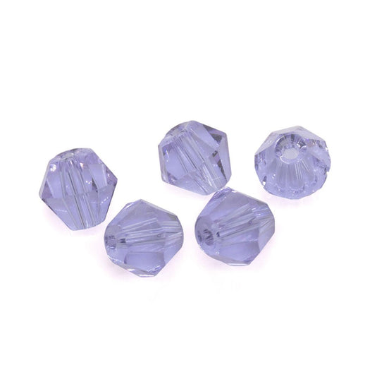 Crystal Glass Bicone 4mm Lavender - Affordable Jewellery Supplies