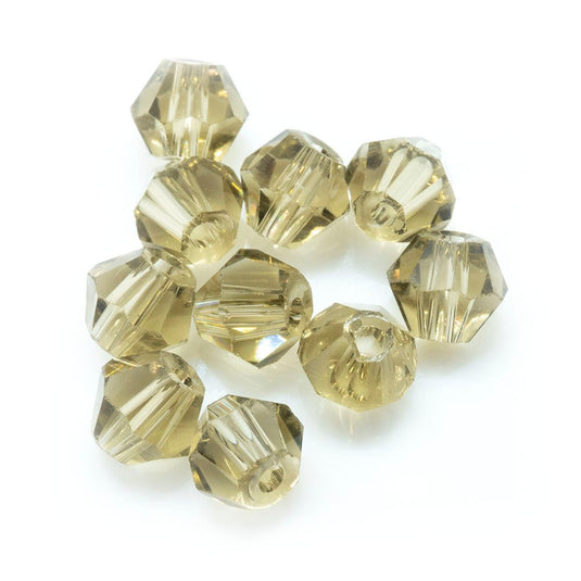 Crystal Glass Faceted Bicone 3mm Grey - Affordable Jewellery Supplies