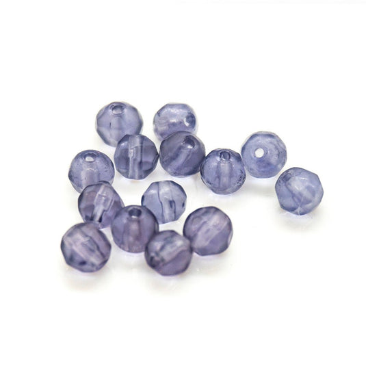 Crystal Glass Faceted Round 4mm Lilac - Affordable Jewellery Supplies