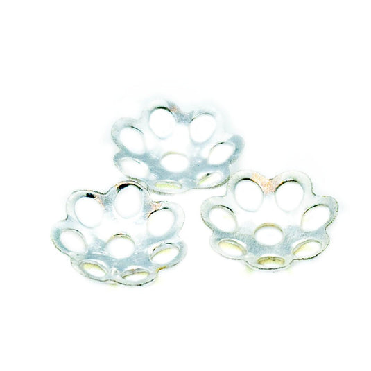 Bead Caps Flower 6mm Silver - Affordable Jewellery Supplies