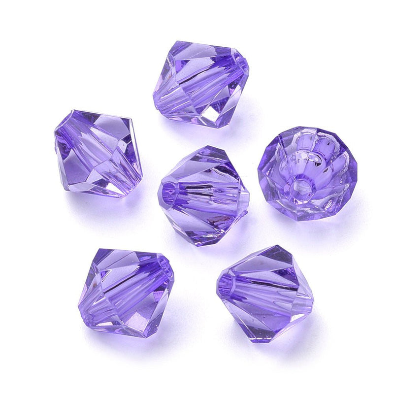 Load image into Gallery viewer, Acrylic Bicone 6mm Blue Violet - Affordable Jewellery Supplies
