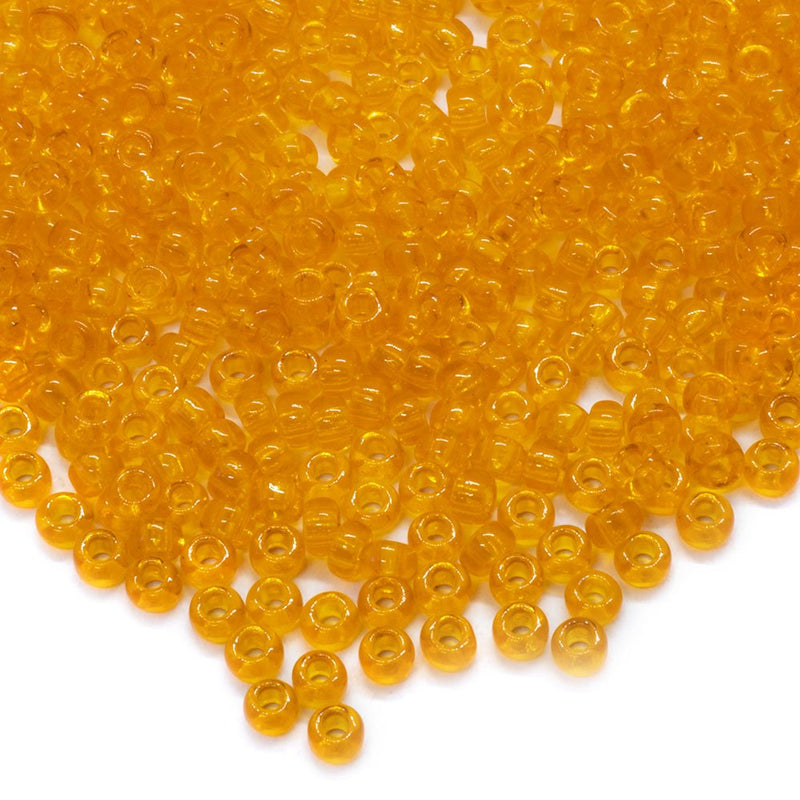 Load image into Gallery viewer, Miyuki Rocailles Round Transparent Seed Beads 11/0 Yellow - Affordable Jewellery Supplies
