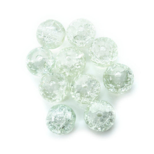 Glass Crackle Beads 8mm Mint - Affordable Jewellery Supplies