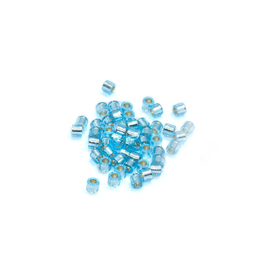 Miyuki Delica Seed Bead 15/0 Silver Lined Aqua - Affordable Jewellery Supplies