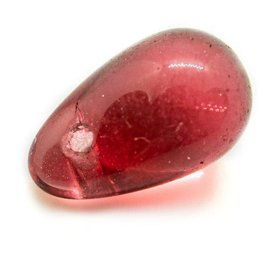 Czech Glass Pressed Teardrop 9mm x 6mm Hot Pink - Affordable Jewellery Supplies
