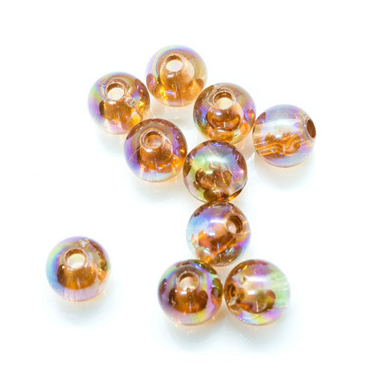 Eco-Friendly Transparent Beads 6mm Topaz - Affordable Jewellery Supplies