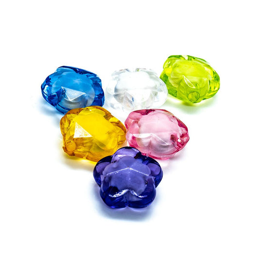 Bead in Bead - Flower 14mm x 7mm Mixed - Affordable Jewellery Supplies