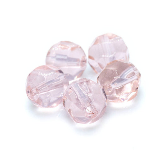 Crystal Glass Faceted Round 6mm Pink - Affordable Jewellery Supplies