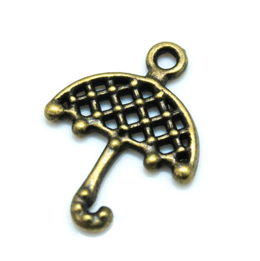 Umbrella Charm 21.5mm x 16mm Antique Bronze - Affordable Jewellery Supplies