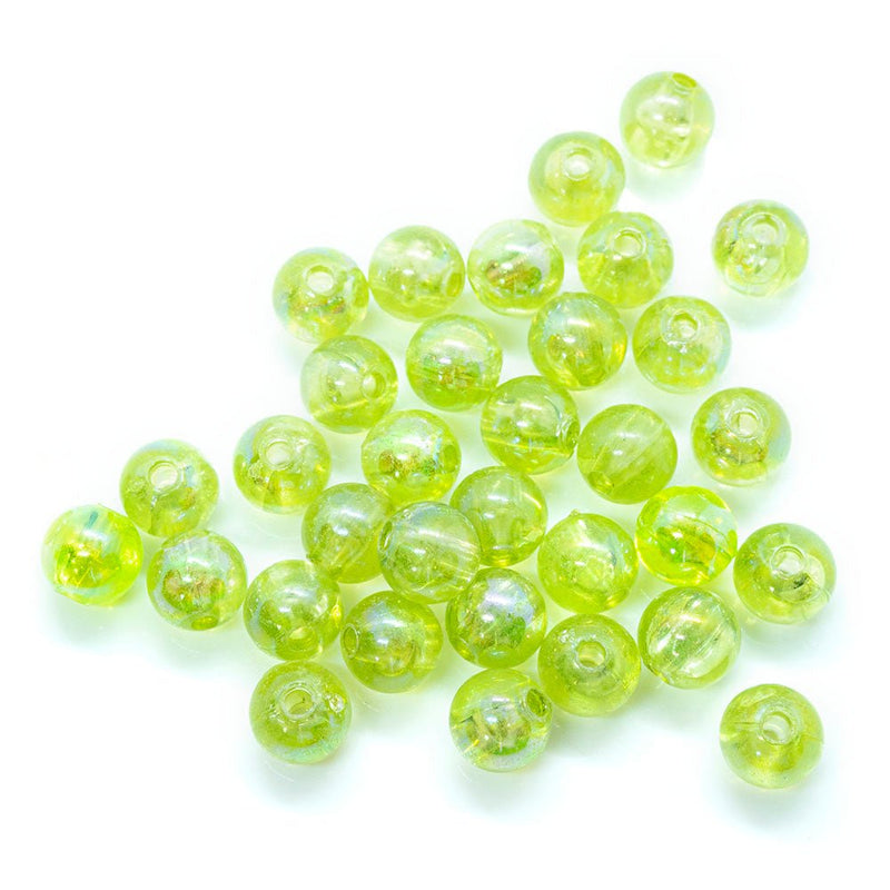 Load image into Gallery viewer, Eco-Friendly Transparent Beads 6mm Lime - Affordable Jewellery Supplies
