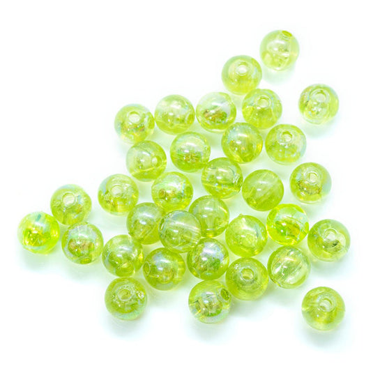 Eco-Friendly Transparent Beads 6mm Lime - Affordable Jewellery Supplies