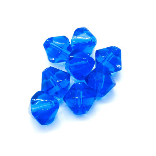 Crystal Glass Bicone 8mm Cobalt - Affordable Jewellery Supplies