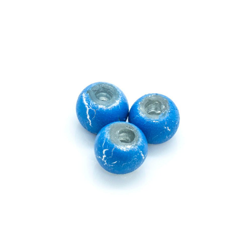 Load image into Gallery viewer, Silver Desert Sun Beads 4mm Blue - Affordable Jewellery Supplies
