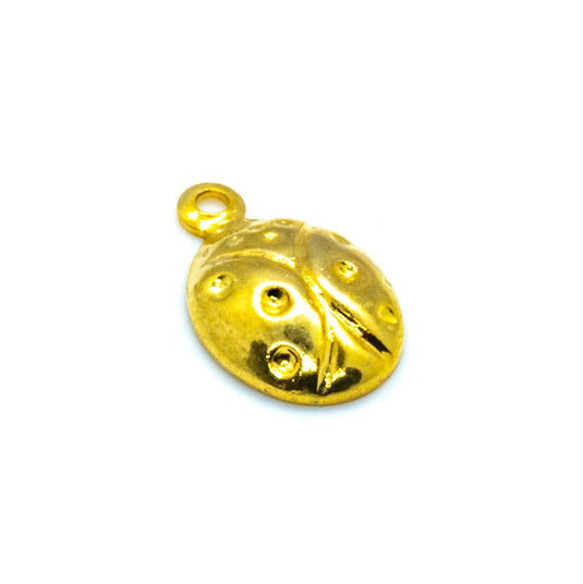 Ladybird Charm 11.5mm x 7mm Gold - Affordable Jewellery Supplies