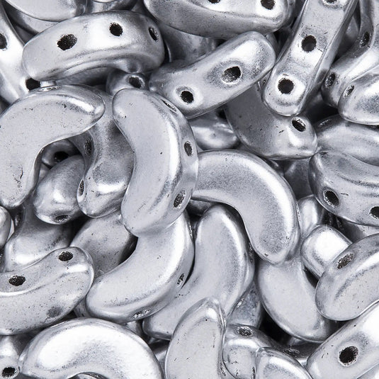 Arcos Par Puca 10mm x 5mm Silver Aluminium Matte - Affordable Jewellery Supplies