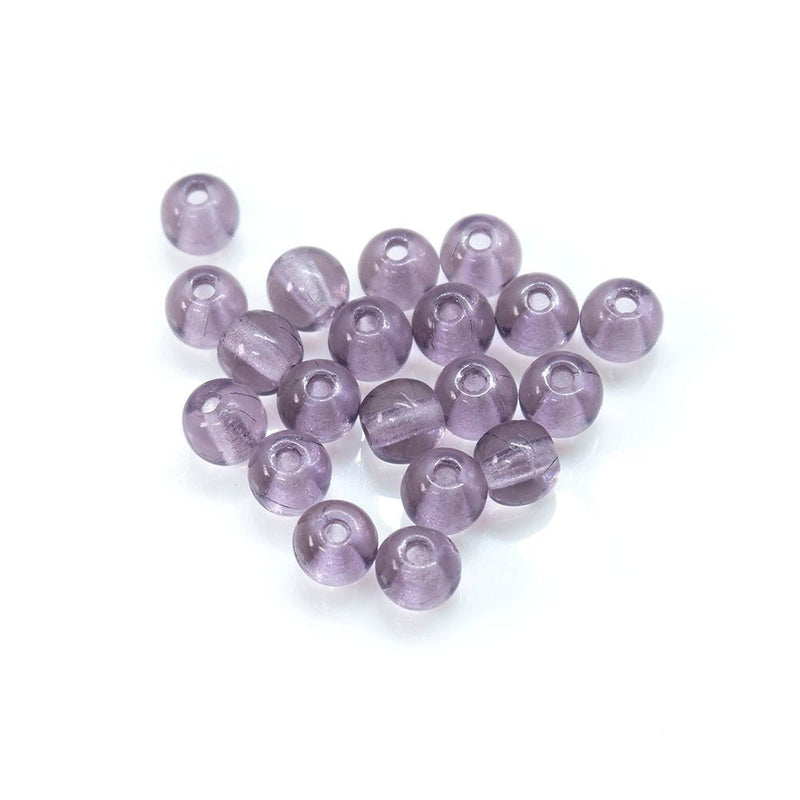 Load image into Gallery viewer, Czech Glass Druk Round 4mm Lilac - Affordable Jewellery Supplies
