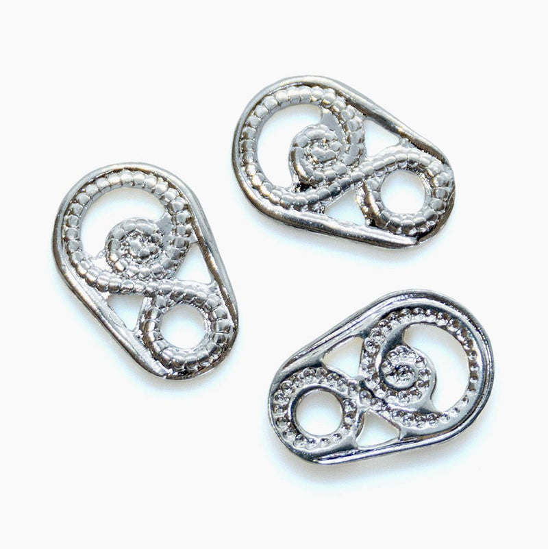 Load image into Gallery viewer, Filigree Finding 8mm x 5mm Silver - Affordable Jewellery Supplies
