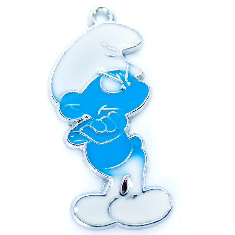Load image into Gallery viewer, Smurf Enamel Pendant 35mm R - Affordable Jewellery Supplies
