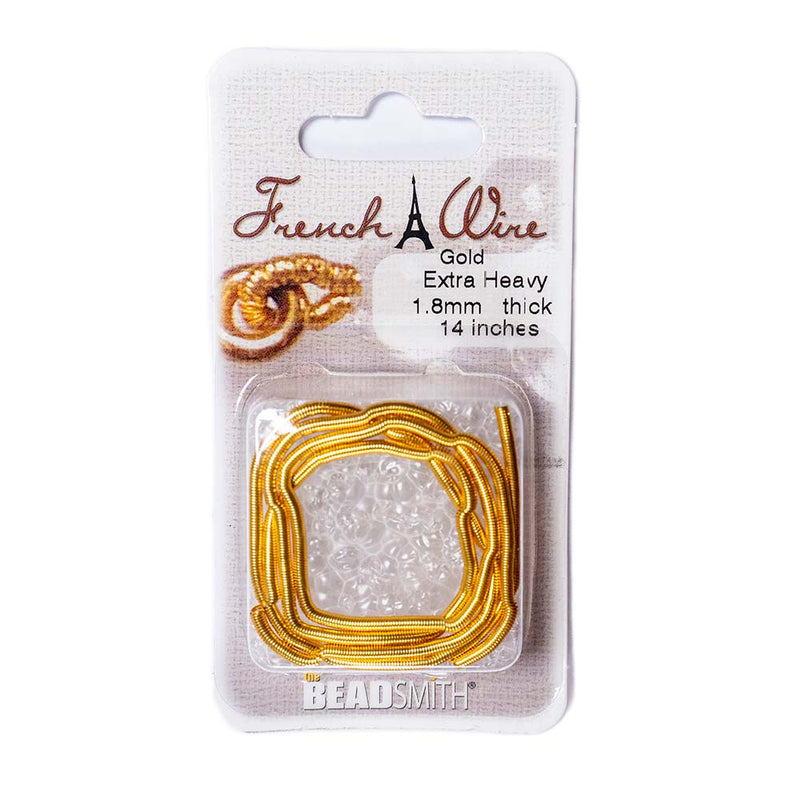 Load image into Gallery viewer, French Wire Extra Heavy 1.8 New Gold - Affordable Jewellery Supplies
