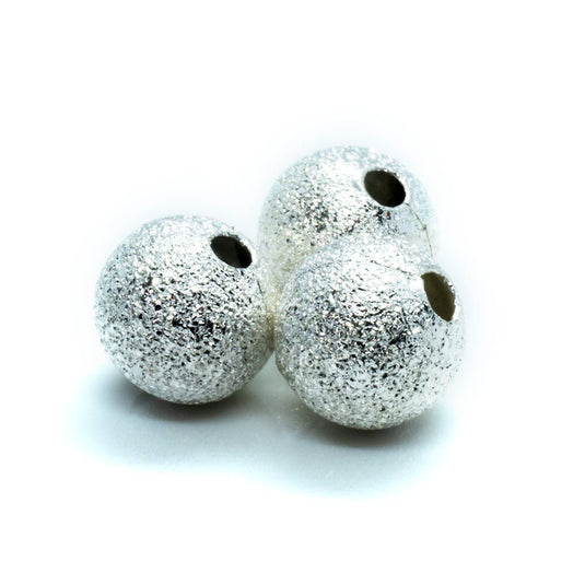 Stardust Beads 8mm Silver plated - Affordable Jewellery Supplies