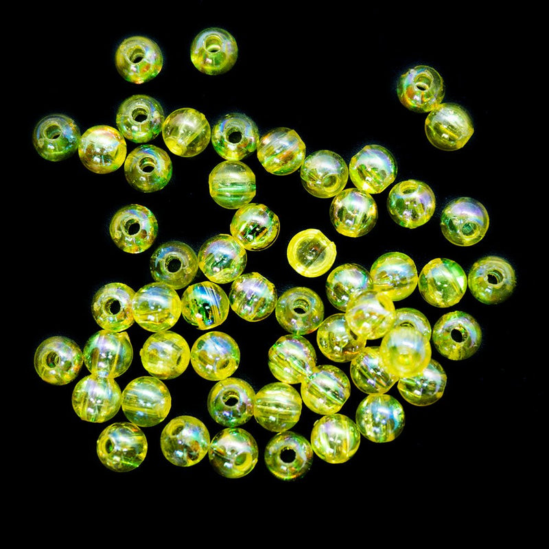Load image into Gallery viewer, Eco-Friendly Transparent Beads 4mm Yellow - Affordable Jewellery Supplies
