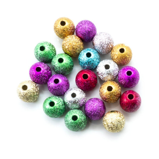 Acrylic Stardust Bead 8mm Mixed - Affordable Jewellery Supplies