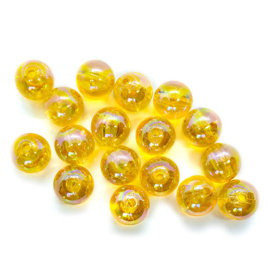 Eco-Friendly Transparent Beads 10mm Orange - Affordable Jewellery Supplies