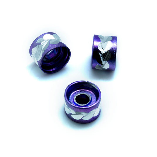 Aluminium Tube 6mm x 4mm Purple - Affordable Jewellery Supplies