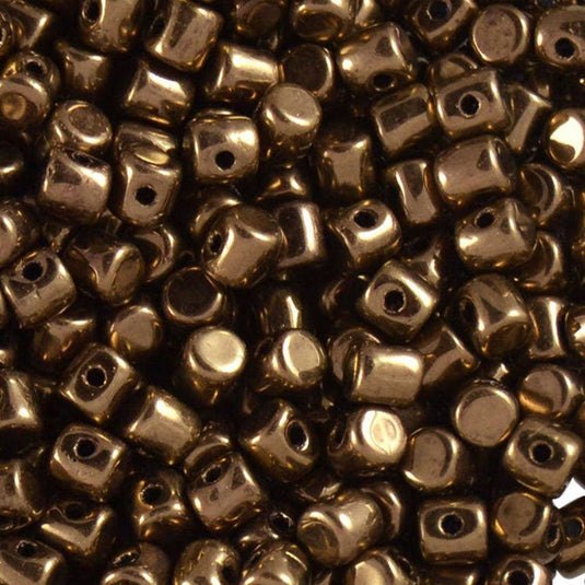 Minos Par Puca 3 mm x 2.5 mm Dark Gold Bronze - Affordable Jewellery Supplies