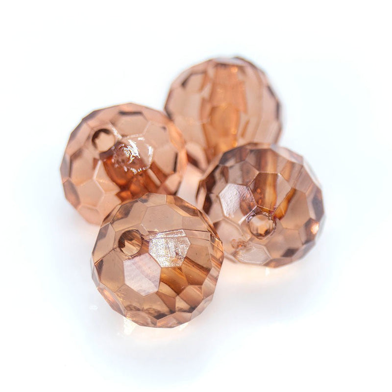 Load image into Gallery viewer, Acrylic Faceted Round 12mm Rust - Affordable Jewellery Supplies
