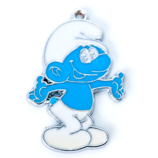 Smurf Enamel Pendant 35mm F - Affordable Jewellery Supplies