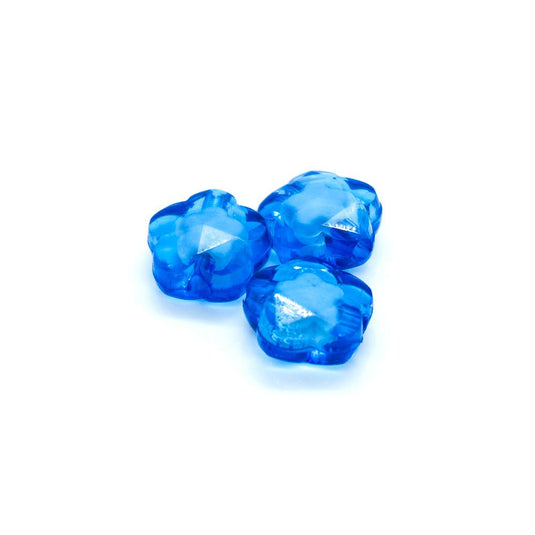 Bead in Bead - Flower 13mm x 13.5mm Blue - Affordable Jewellery Supplies