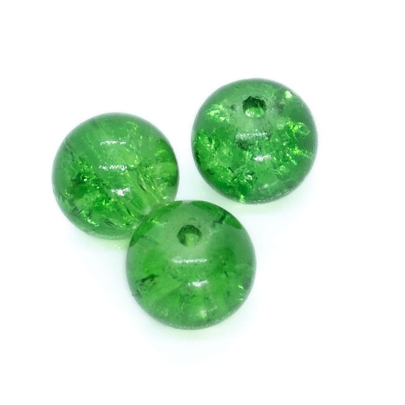 Load image into Gallery viewer, Glass Crackle Beads 10mm Green - Affordable Jewellery Supplies
