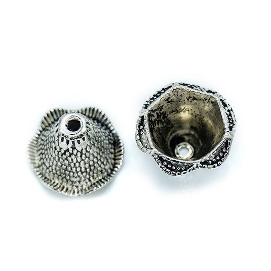 Tibetan Style Bead Cap 20mm x 18mm Tibetan Silver - Affordable Jewellery Supplies