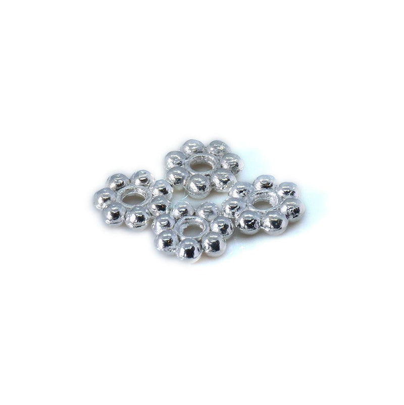 Load image into Gallery viewer, Beaded Rondelle 5mm x 1mm Silver - Affordable Jewellery Supplies
