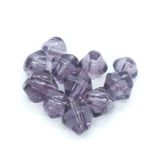 Crystal Glass Bicone 3mm Purple - Affordable Jewellery Supplies