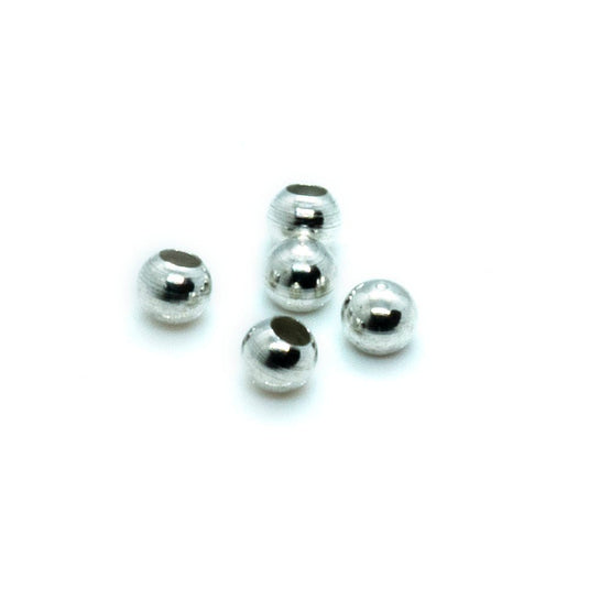 Ball - Half-Drilled 3mm Silver - Affordable Jewellery Supplies