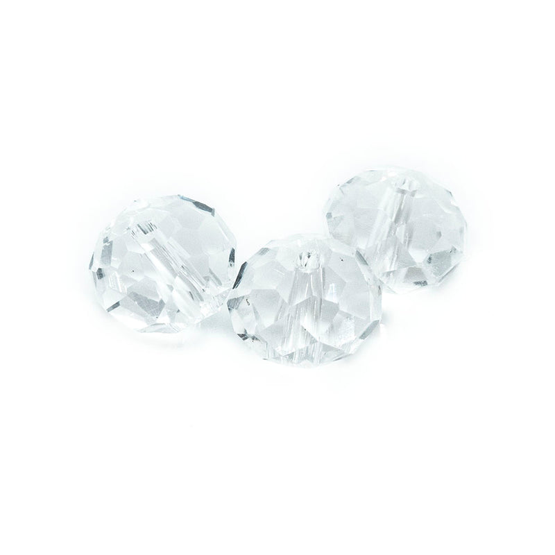 Load image into Gallery viewer, Chinese Crystal Glass Rondelle 8mm x 6mm Crystal Clear - Affordable Jewellery Supplies
