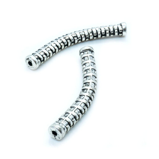 Tibetan Silver Curved Tube 45mm x 3mm Tibetan Silver - Affordable Jewellery Supplies