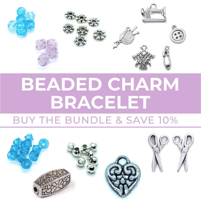 Beaded Charm Bracelet (Bead & Charm Bundle) - Affordable Jewellery Supplies