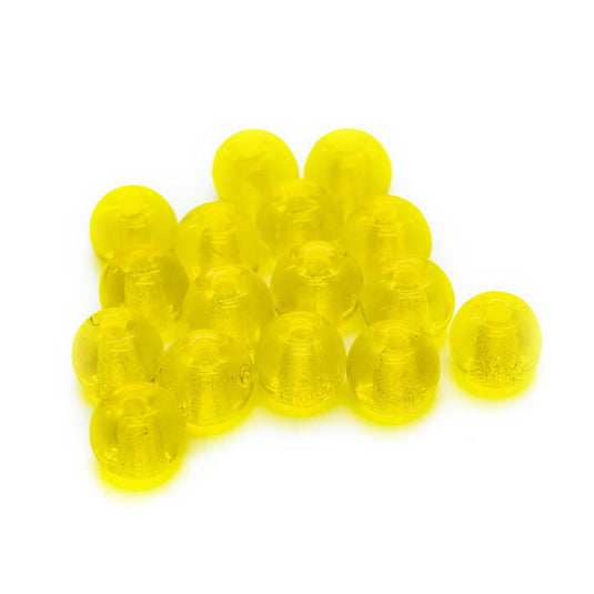 Czech Glass Druk Round 4mm Yellow - Affordable Jewellery Supplies