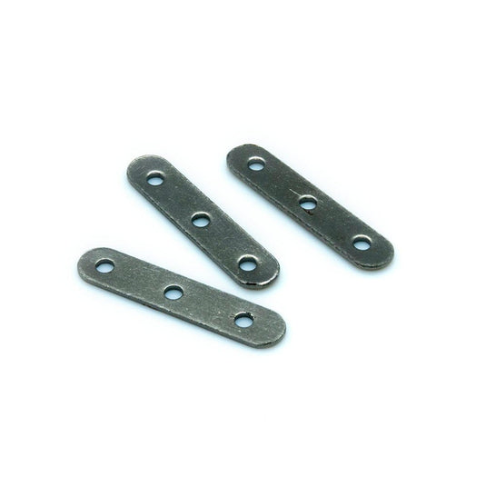 Three Hole Spacer Bar 17mm x 4mm Black - Affordable Jewellery Supplies